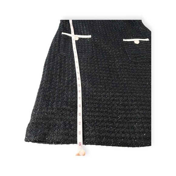 Alexia Admor Black & White Tweed Dress Orla Contrast Edge Mini SZ 8 M Luxury - Picture 7 of 8